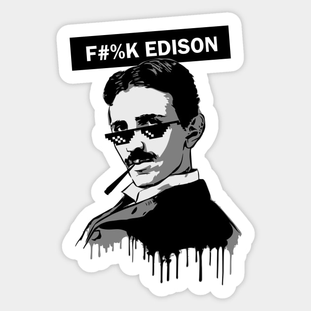 Nikola Tesla Sticker by maliGnom